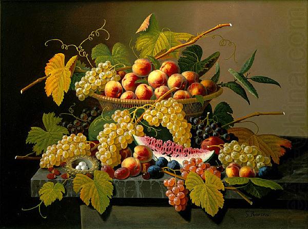 Still Life with a Basket of Fruit, Severin Roesen